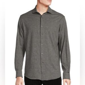 NEW Size S Mens Cremieux Long Sleeve Button Down Shirt Cotton Gray Tribeca